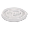 Plastic Lids For Foam Cups And Bowls, Slotted, Fits 8 Oz To 10 Oz Hot Cup, White, 1,000/Carton