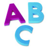 Jumbo Uppercase Magnetic Letters, 2.5" Tall, Assorted Colors, 40 Pieces