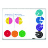Double-Sided Magnetic Rainbow Fraction And Percentage Circles, Grades 1 To 6, English, Randomly Assorted Colors, 9 Pieces