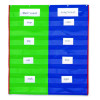 Two- And Four-Column Double-Sided Pocket Chart, 9 Pockets/Chart, 30 x 38, Blue/Green/Red/Yellow