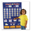 Calendar And Weather Pocket Chart, 46 Pockets, 14.7 x 32.2, Blue, 136 Cards
