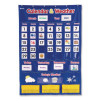 Calendar And Weather Pocket Chart, 46 Pockets, 14.7 x 32.2, Blue, 136 Cards