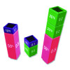 Fraction Tower Equivalency Cubes, Nine Sizes, Grades 1 To 4, 51 Pieces