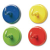 Super Strong Magnetic Hooks, Small, 1.5" Diameter, Assorted Colors, 4 Pieces