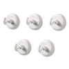 Magnetic Hooks, Small, 1.25" Diameter, White, 5 Pieces