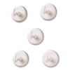Magnetic Hooks, Small, 1.25" Diameter, White, 5 Pieces