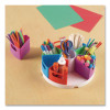 Create-a Space Storage Center, 9 Compartments 12" Dia x 4"h, Assorted Colors, Plastic