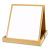 Double-Sided Tabletop Easel, 15.75" x 17.5", White/Blue Surface
