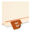 Numerical End Tab File Folder Labels, 5, 1.5 X 1.5, Brown, 250/Roll