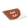 Numerical End Tab File Folder Labels, 5, 1.5 X 1.5, Brown, 250/Roll