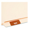 Numerical End Tab File Folder Labels, 5, 1.5 X 1.5, Brown, 250/Roll