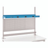 Upper Workbench Shelf, 3 Duplex Outlets, For Use With 72" Wide Workbenches, 100 Lb Weight Capacity