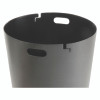 Outdoor Slatted Steel Trash Can, Dome Lid, 36 Gal, Black