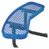Expanded Steel Picnic Table, Round, 46" Dia x 29.5"h, Blue Top, Blue Base/Legs