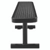 Expanded Steel Flat Bench, 72" x 14.5" x 18", Black Seat, Black Base
