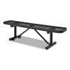 Expanded Steel Flat Bench, 72" x 14.5" x 18", Black Seat, Black Base