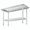 Work Table With Undershelf, Rectangular, 48 x 24 x 35, Silver Top, Silver Base/Legs