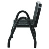 Outdoor Dining Set, Round, 36" Dia x 29"h, Black Top, Black Base/Legs