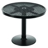 Outdoor Dining Set, Round, 36" Dia x 29"h, Black Top, Black Base/Legs