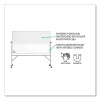 Reversible Magnetic Hygienic Porcelain Whiteboard With Aluminum Frame, 72" x 48", White Surface, Satin Aluminum Frame