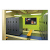 Aluminum-Frame Recycled Rubber Bulletin Boards, 120.5" x 48.5", Confetti Surface, Satin Aluminum Frame