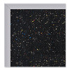 Aluminum-Frame Recycled Rubber Bulletin Boards, 120.5" x 48.5", Confetti Surface, Satin Aluminum Frame