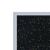 Recycled Bulletin Board, 87.91 x 48.5, Confetti Surface, Satin Aluminum Frame