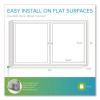 2 Door Enclosed Vinyl Bulletin Board With Satin Frame, 60" x 36", Silver Surface, Satin Aluminum Frame