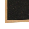 Natural Cork Bulletin Board With Wood Frame, 87.94" x 48.5", Chocolate Surface, Natural Oak Frame