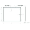 Natural Cork Bulletin Board With Wood Frame, 87.94" x 48.5", Chocolate Surface, Natural Oak Frame