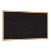 Natural Cork Bulletin Board With Wood Frame, 87.94" x 48.5", Chocolate Surface, Natural Oak Frame