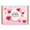 Always Be Mine Valentine's Day Box, Cocoa/Marshmallows/Candy/Cookies, 5 Lb Box, 14 Packets/Box