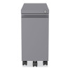 Zip Mobile Pedestal File, 1-Drawer, File, Legal/Letter, Arctic Silver, 10 x 19.88 x 21.75