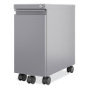 Zip Mobile Pedestal File, 1-Drawer, File, Legal/Letter, Arctic Silver, 10 x 19.88 x 21.75
