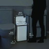 Rectangular Sensor Trash Can, 4 Gal, Plastic/Stainless Steel, Silver