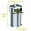 Extra-Large Dual Side-Entry Trash Can, Indoor, 50 Gal, Stainless Steel, Silver
