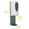 Sanitizer Dispenser, 4.6 x 4.5 x 17, Silver