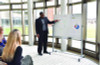Mobile Magnetic Whiteboard, 60" x 40", White Surface, Silver Aluminum Frame