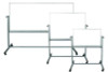 Mobile Magnetic Whiteboard, 60" x 40", White Surface, Silver Aluminum Frame