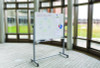 Mobile Magnetic Whiteboard, 60" x 40", White Surface, Silver Aluminum Frame