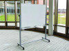 Mobile Magnetic Whiteboard, 60" x 40", White Surface, Silver Aluminum Frame