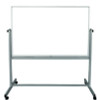 Mobile Magnetic Whiteboard, 60" x 40", White Surface, Silver Aluminum Frame