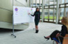 Mobile Magnetic Whiteboard, 96" x 40", White Surface, Silver Aluminum Frame