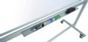 Mobile Magnetic Glass Dry Erase Board, 60" x 40", White Surface, Silver Aluminum Frame