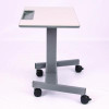 Pneumatic Sit Stand Desk, 27.5 x 19.5 x 26.25 To 42, White/Gray