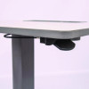 Pneumatic Sit Stand Desk, 27.5 x 19.5 x 26.25 To 42, White/Gray