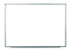 Wall-Mounted Magnetic Whiteboard, 48" x 36", White Surface, Silver Aluminum Frame