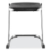6600 Series Elephant Z-Stool, Backless, Supports Up To 500Lb, 18" Seat Height, Black Seat, Chrome Frame