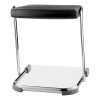 6600 Series Elephant Z-Stool, Backless, Supports Up To 500Lb, 18" Seat Height, Black Seat, Chrome Frame