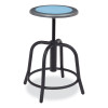 6800 Series Height Adjustable Metal Seat Stool, Supports Up To 300 Lb, 18" To 24" Seat Height, Blueberry Seat/Black Base